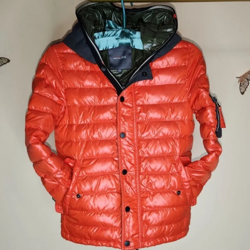 C🔆Rare DUVETICA Down Coat Jacket Boy Girl 8-10 Y/O Puffer Hood High Quality